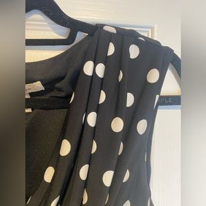 Dress Barn Size 4 Black and White Polka Dot Dress